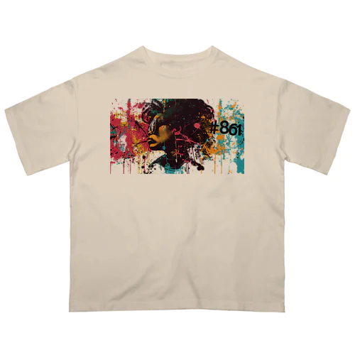 #861 splash 1609-0001 Oversized T-Shirt