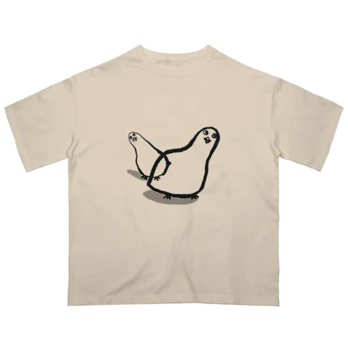 踊り尽くすぜ！鳥 オーバーサイズTシャツ