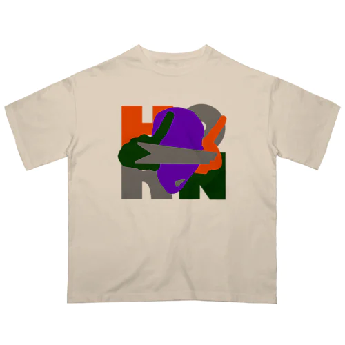 HORN(PurplE) Oversized T-Shirt