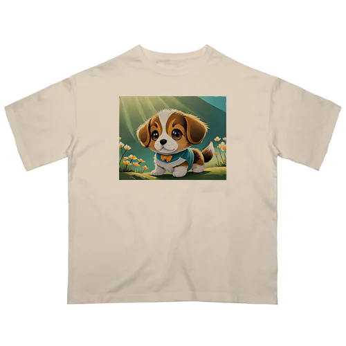 かわいい子犬 オーバーサイズTシャツ