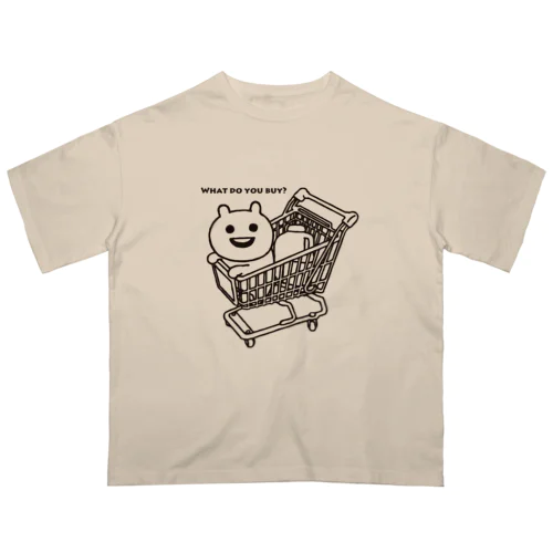 カートに乗るマエバサン Oversized T-Shirt