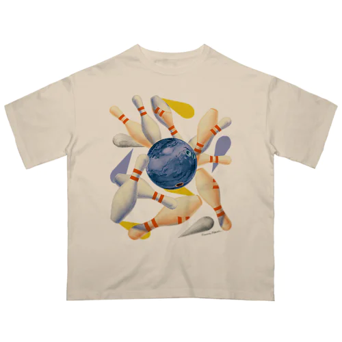 ボウリング行こうよ / blue オーバーサイズTシャツ