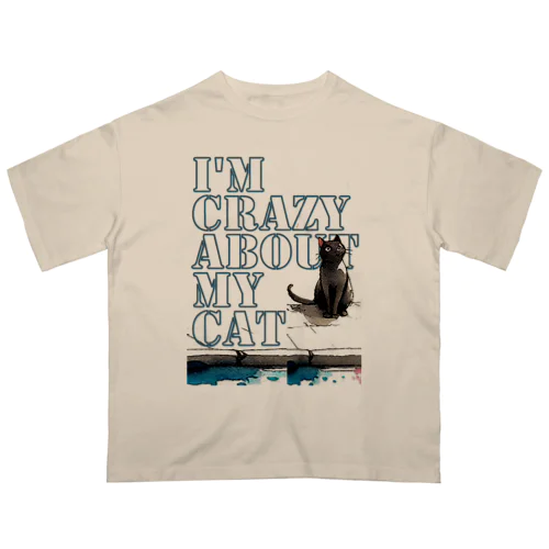 I'm crazy about my cat.５ オーバーサイズTシャツ