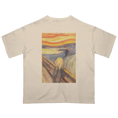ムンク　「叫ぶ人」明るくデザイン Oversized T-Shirt