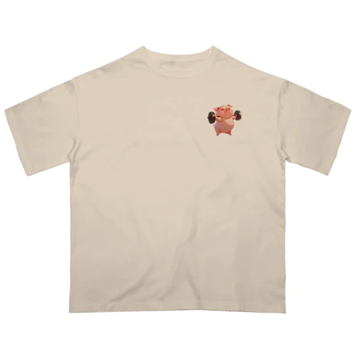 ダンベル仔豚 Oversized T-Shirt