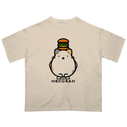 ねこさんとハンバーガー オーバーサイズTシャツ