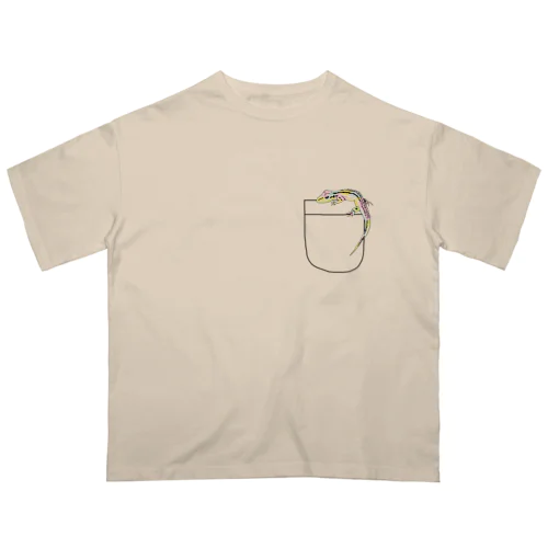 ポケットトカゲ オーバーサイズTシャツ