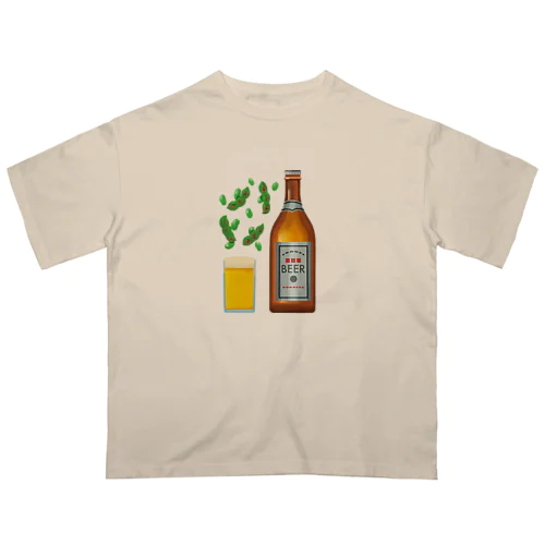 瓶ビールと焼き枝豆 196 オーバーサイズTシャツ
