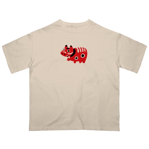 疫病退散！赤べこ Oversized T-Shirt