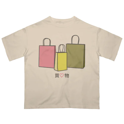 紙袋 買物 Oversized T-Shirt