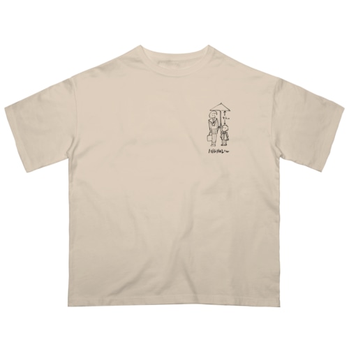 相合い傘身長差カップル Oversized T-Shirt