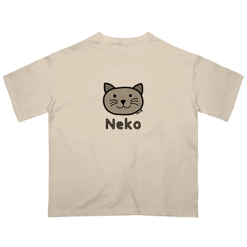 Neko (ネコ) 色デザイン オーバーサイズTシャツ