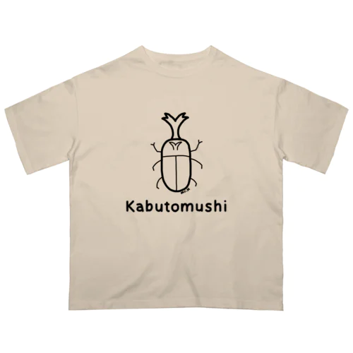 Kabutomushi (カブトムシ) 黒デザイン オーバーサイズTシャツ