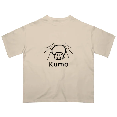 Kumo (クモ) 黒デザイン オーバーサイズTシャツ