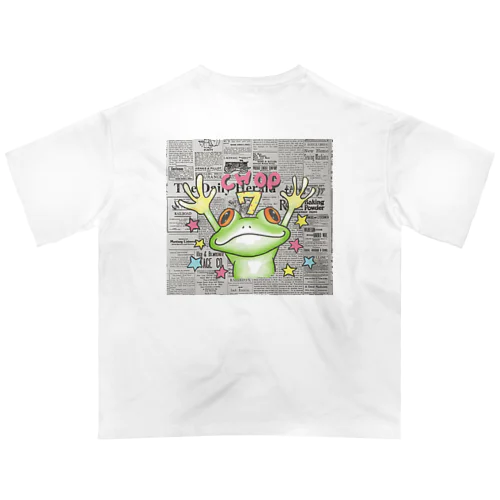 カエルちゃん背中美人チーシャツ オーバーサイズTシャツ