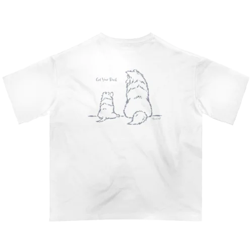 【グレー】親子シェルティ オーバーサイズTシャツ