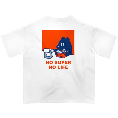 NO SUPER,NO LIFE(レッド) オーバーサイズTシャツ