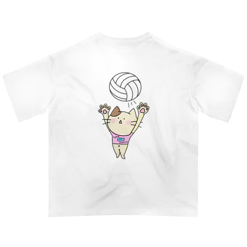 トスが上手い猫 オーバーサイズTシャツ