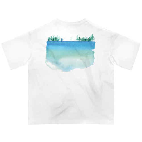 湖にうつる雲 オーバーサイズTシャツ