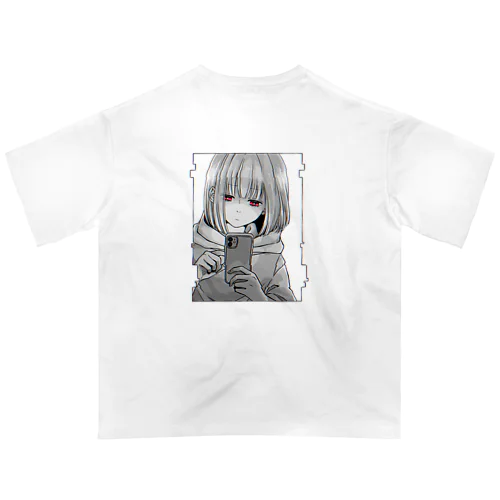 メンヘラぴよこちゃん。バックプリントTシャツ オーバーサイズTシャツ