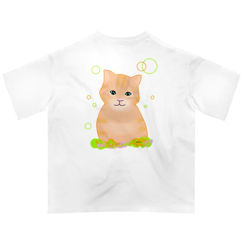 癒し猫　茶トラ オーバーサイズTシャツ