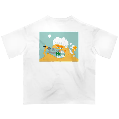 桜島と、ビールと、音楽。 オーバーサイズTシャツ