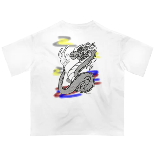 龍　和柄　願い オーバーサイズTシャツ