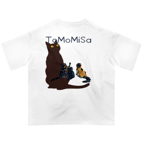 Back Eye -ToMoMiSa cat- Oversized T-Shirt