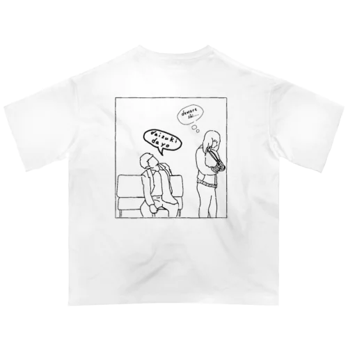 DAMARESHI(白) オーバーサイズTシャツ