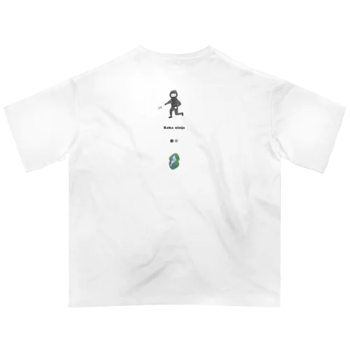 甲賀忍者 背面 〈滋賀イラスト素材〉 Oversized T-Shirt