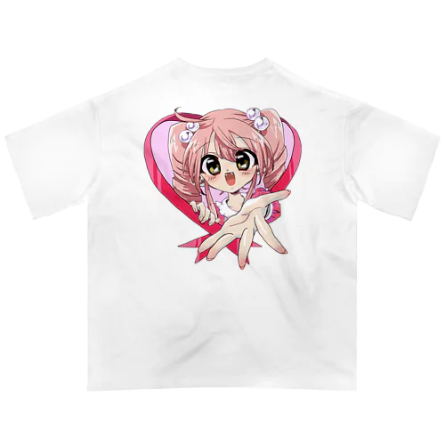 MOE１ピンク オーバーサイズTシャツ