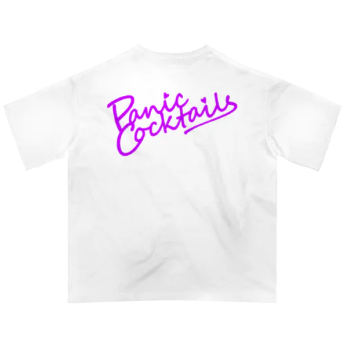 Panic Cocktails ScriptLogo Magenta Oversized T-Shirt