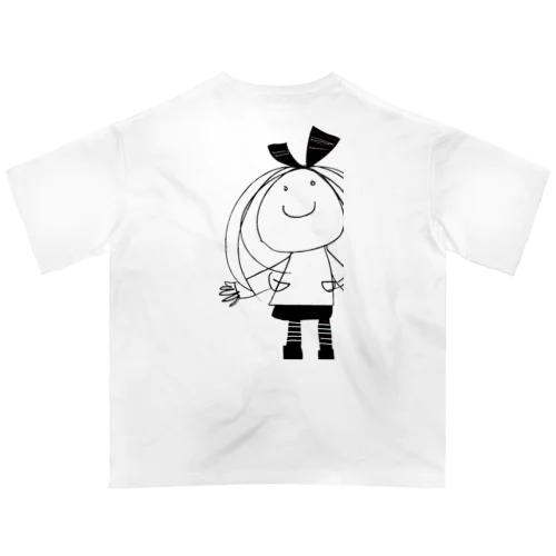 モノクロ／バックプリント オーバーサイズTシャツ