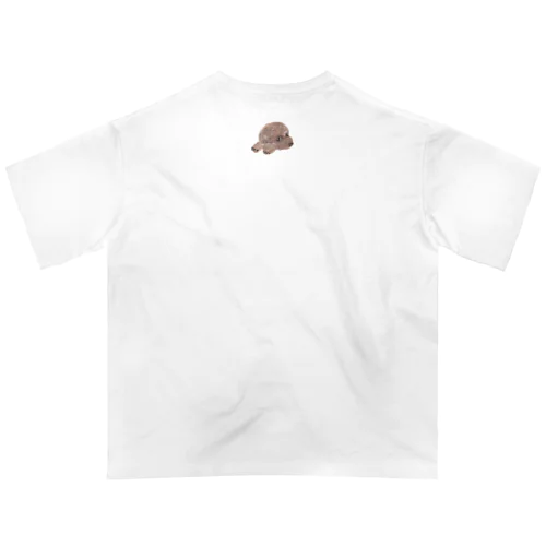 水彩画トイプードルワンポイント Oversized T-Shirt
