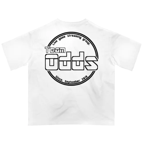 TeamOdds シンプルブラックロゴマーク オーバーサイズTシャツ