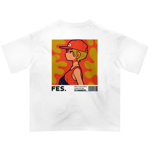FES 2023 バックプリント+ロゴ Oversized T-Shirt