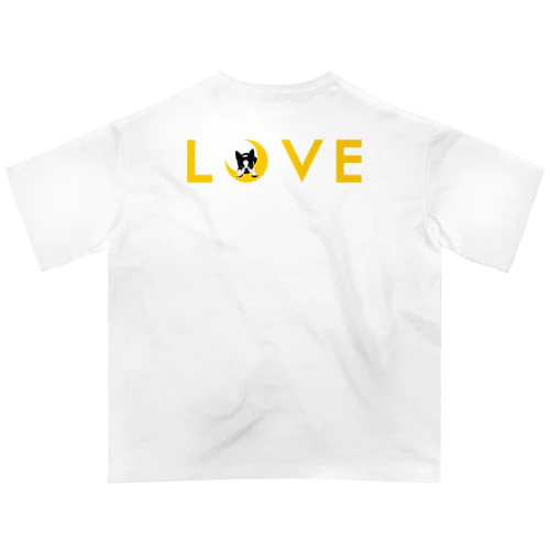 バックプリント:ボストンテリア(月LOVE)[v2.8k] Oversized T-Shirt