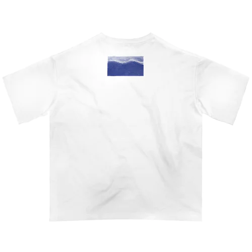沸と匂　青 オーバーサイズTシャツ