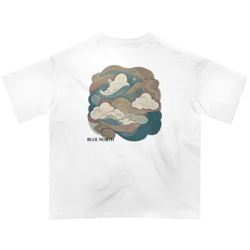 【BLUE NORTH】空模様デザイン Oversized T-Shirt