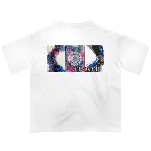 曼荼羅インクアートロゴ入り Oversized T-Shirt