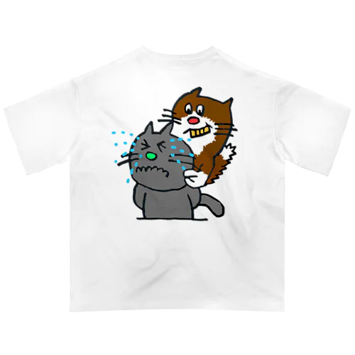 つねりたいいぢわるcat オーバーサイズTシャツ