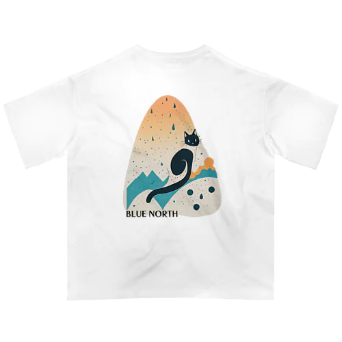 【BLUE NORTH】キャットシルエットデザイン オーバーサイズTシャツ