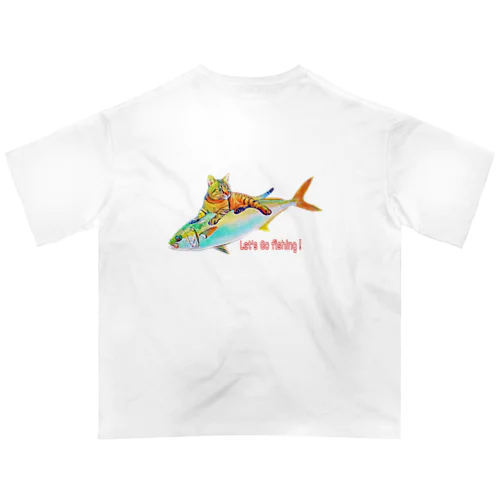 アニキのお魚ゲットだぜ 海version オーバーサイズTシャツ