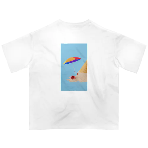 Ice cream with parasol オーバーサイズTシャツ