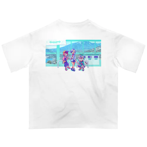 リヤヌコおもい サマージャム（背面「山か！？」）【前面ロゴ】 オーバーサイズTシャツ