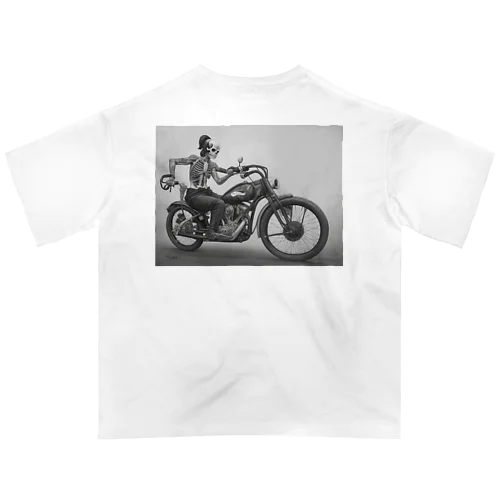 ドクロとバイク オーバーサイズTシャツ