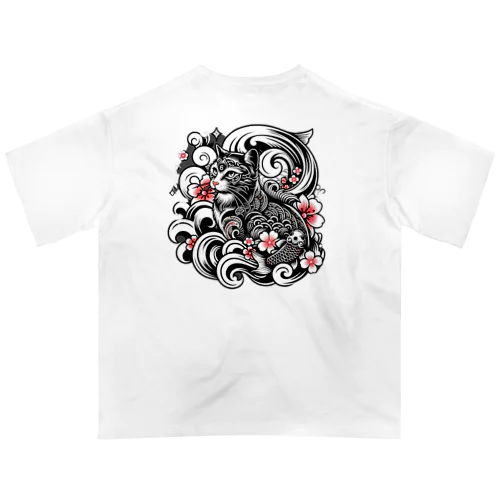 tatoo cat オーバーサイズTシャツ