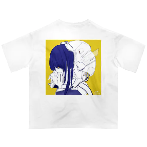 マスクヘルメット少女 オーバーサイズTシャツ