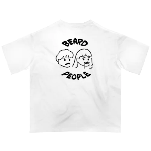 BEARD PEOPLE T - Black オーバーサイズTシャツ