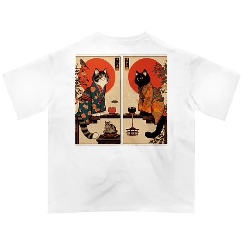 着物猫シリーズ Oversized T-Shirt